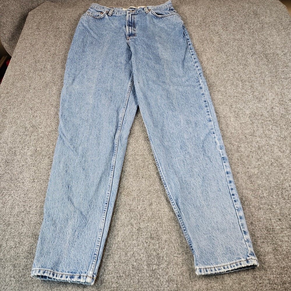 Vintage Gap Blue Jeans Reverse Fit High Rise Tapered Leg Made in USA Size16 Long